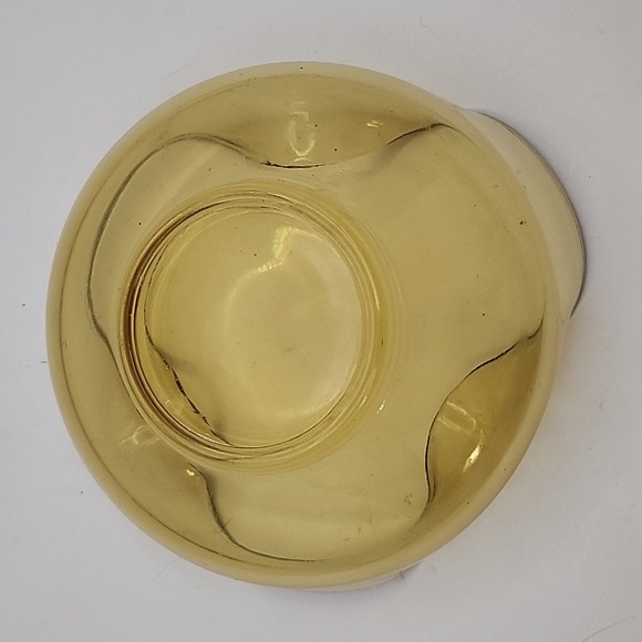 Vintage Anchor Hocking Amber Glass Folded Edge Bowl 5" X 2.5" - Picture 6 of 10